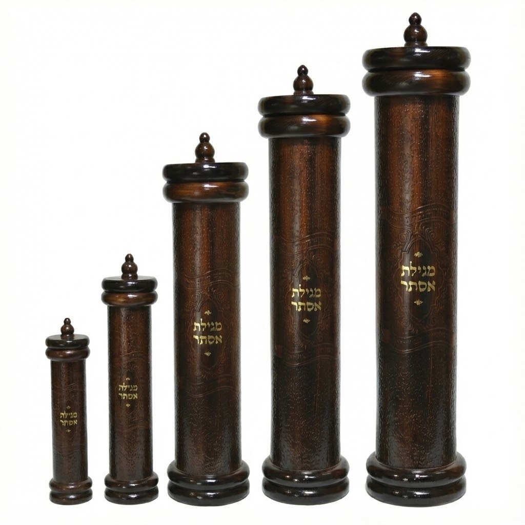 נרתיק למגילת אסתר 20 ס"מ – שילוב יוקרתי של עץ ועור אמיתי 2 נרתיק למגילת אסתר 20 ס"מ – שילוב יוקרתי של עץ ועור אמיתי – תמונה 2