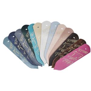 סימניה מעור אמיתי – דגם "שויתי ה' לנגדי תמיד" עם הטבעת זהב